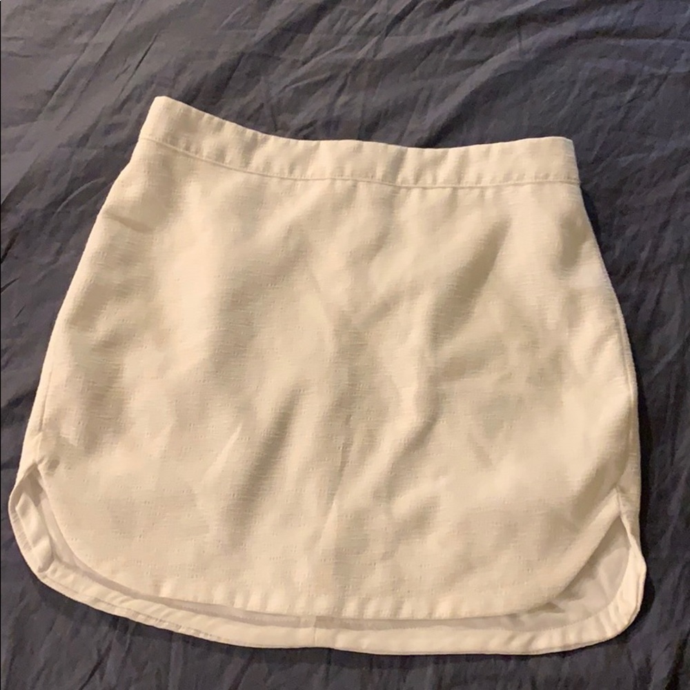 White mini skirt